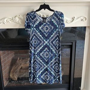 Blue Knit Dress U Knit Womens Medium Modest Length Womens Small Midi